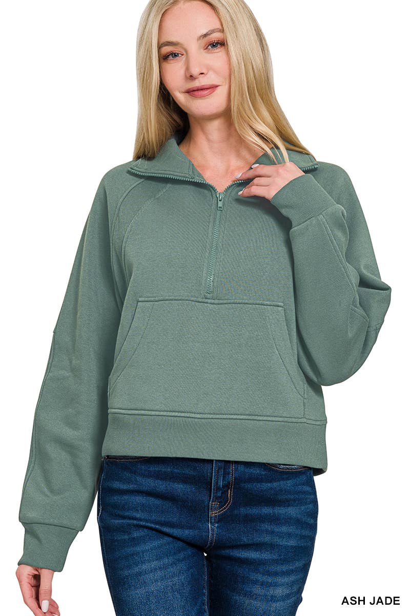 Jade Fleece Half Zip Sweatshirt