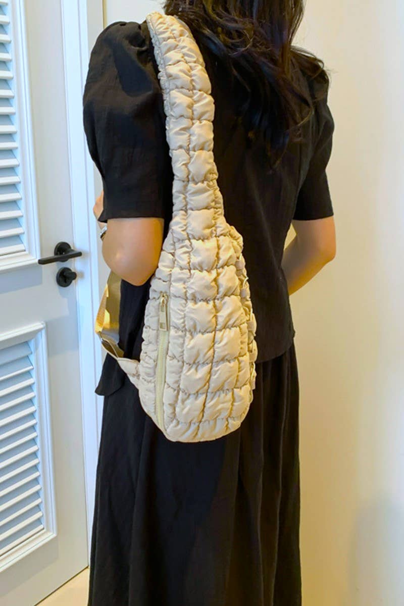 Quilted Puffy Crossbody Sling Bag