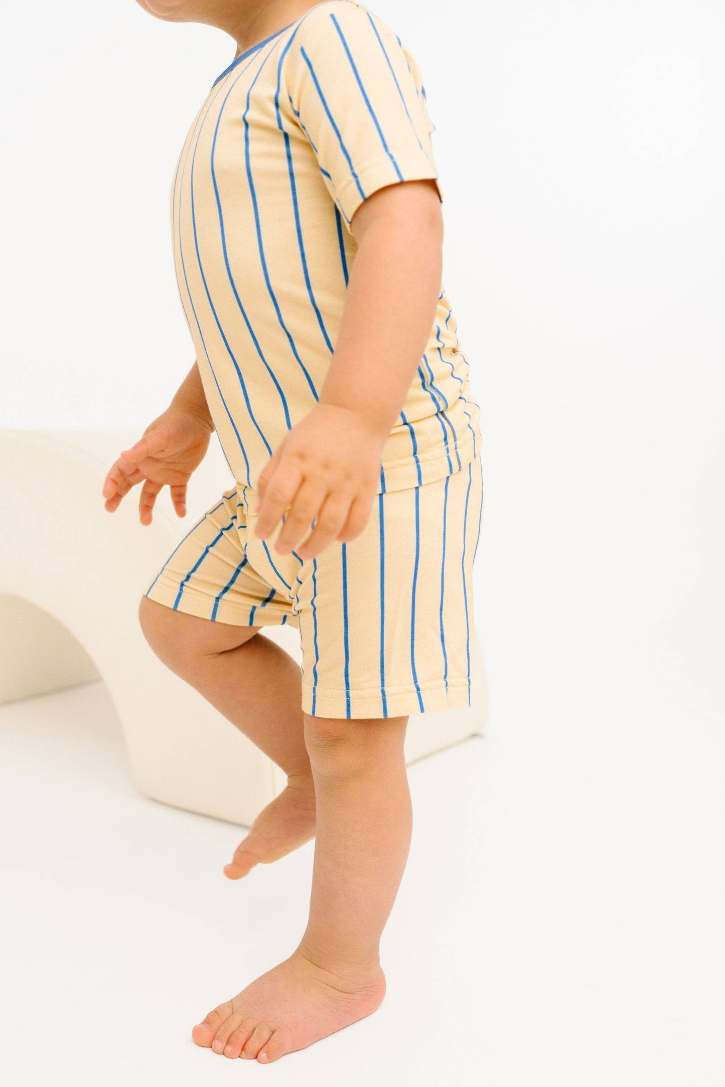 Vintage Stripe Bamboo Shorts Set