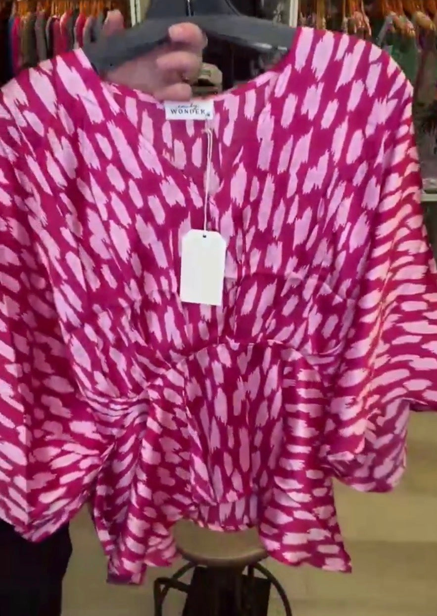 Pink pattern blouse