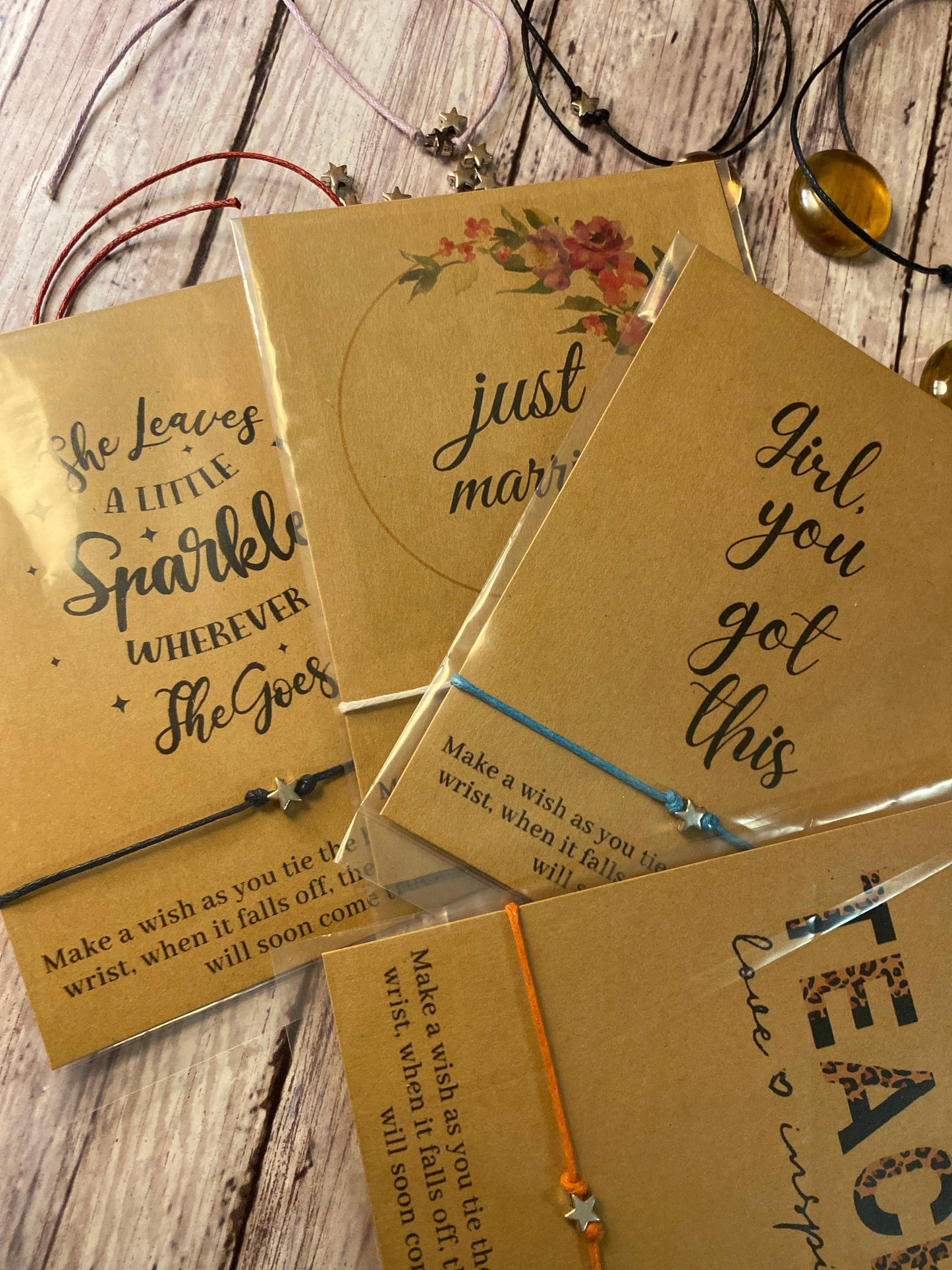 Mother& Daughter set- wish bracelet