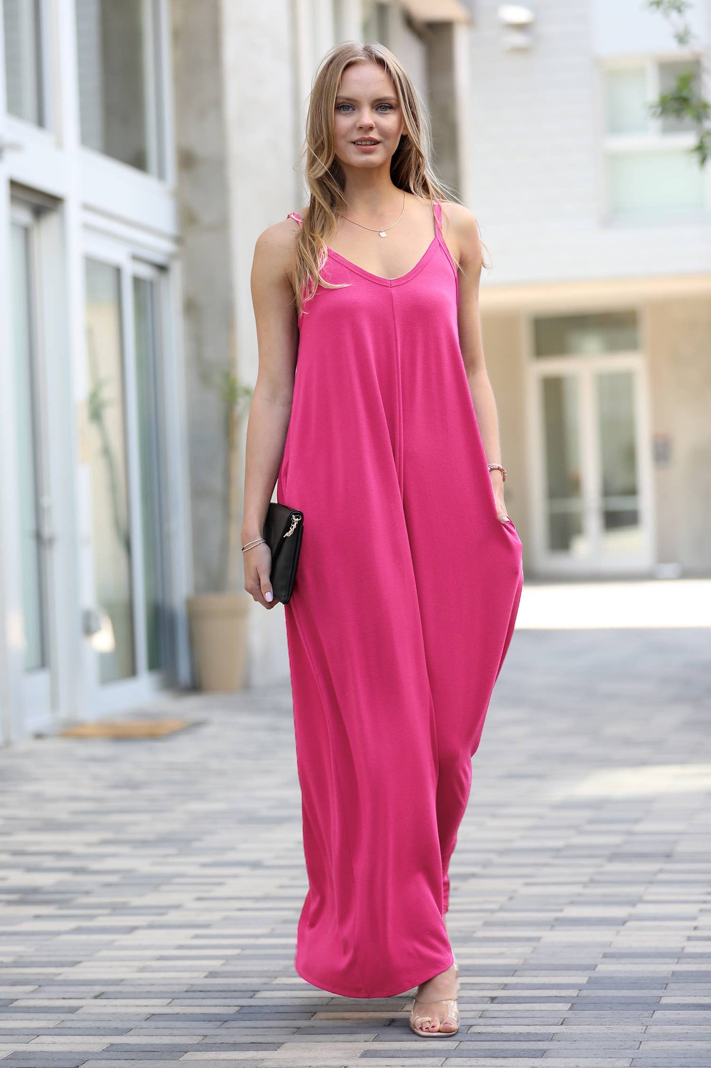 Fuchsia Cami Maxi Dress