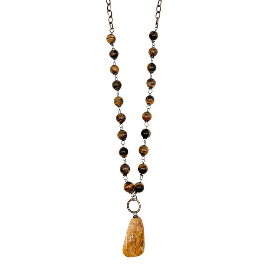 Tigereye- Semi-Precious Stone Necklace