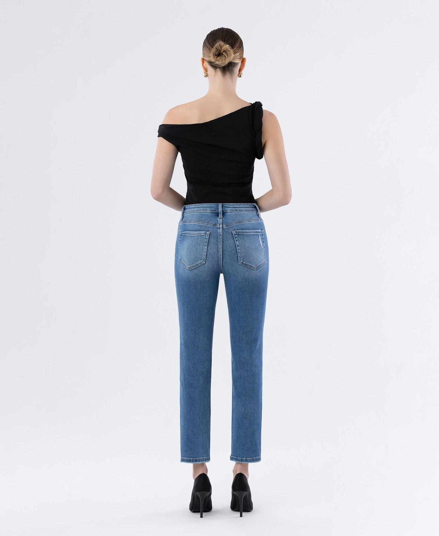Vervet high rise slim straight jeans