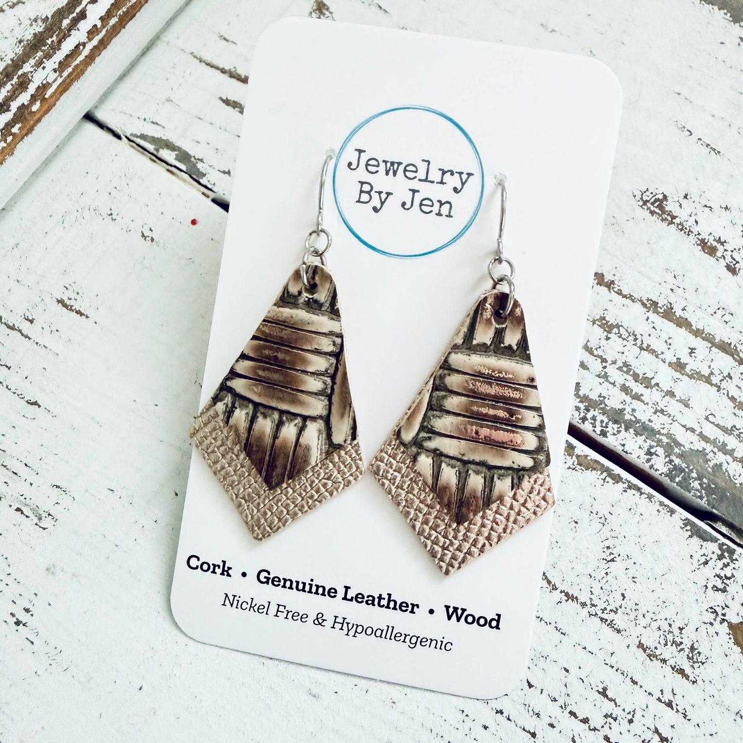Taupe Weaved- earrings