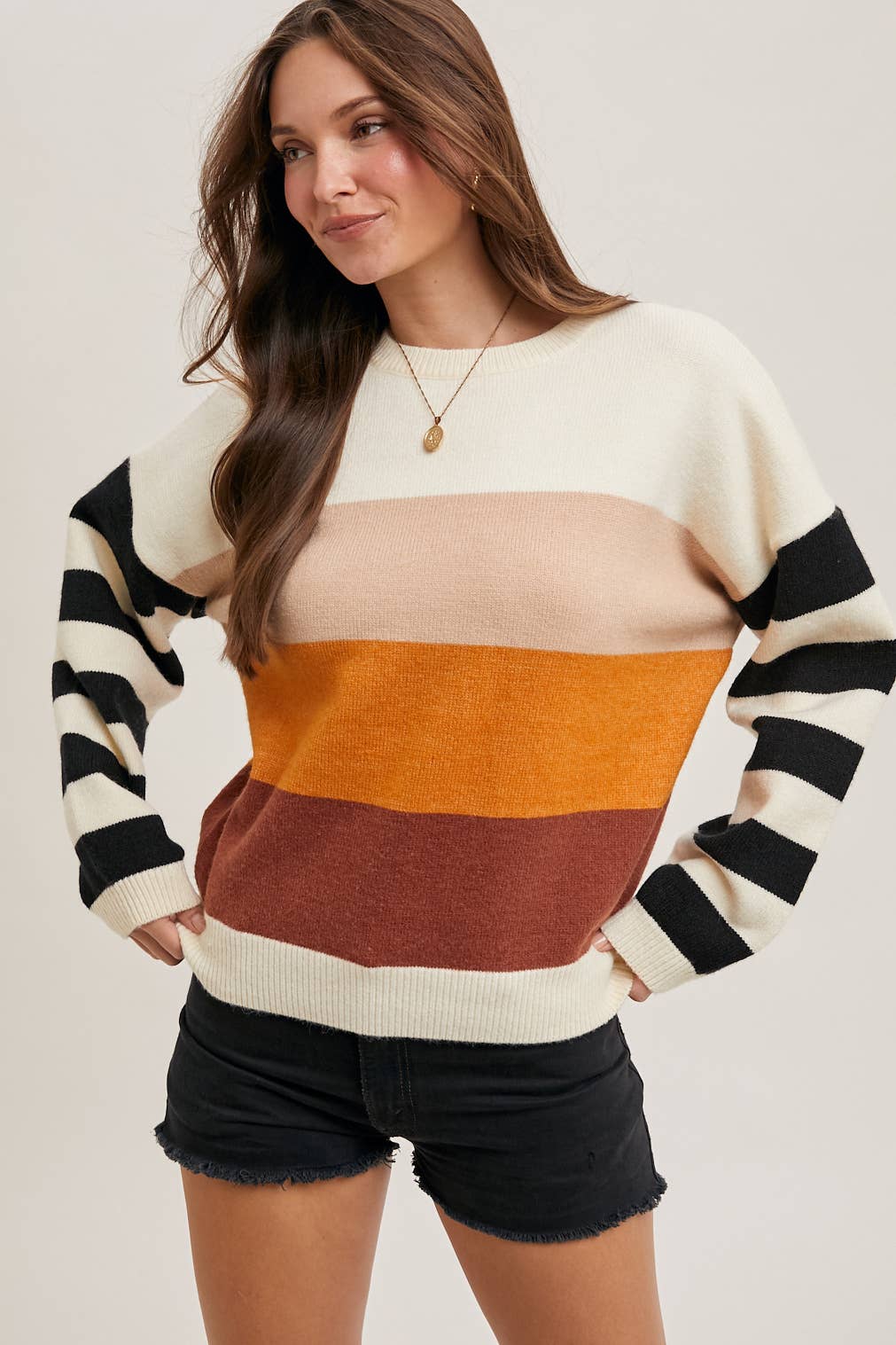 Color Block sweater pull over