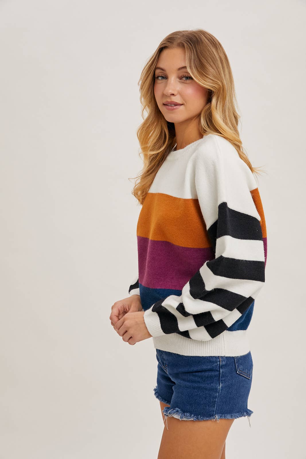 Color Block sweater pull over
