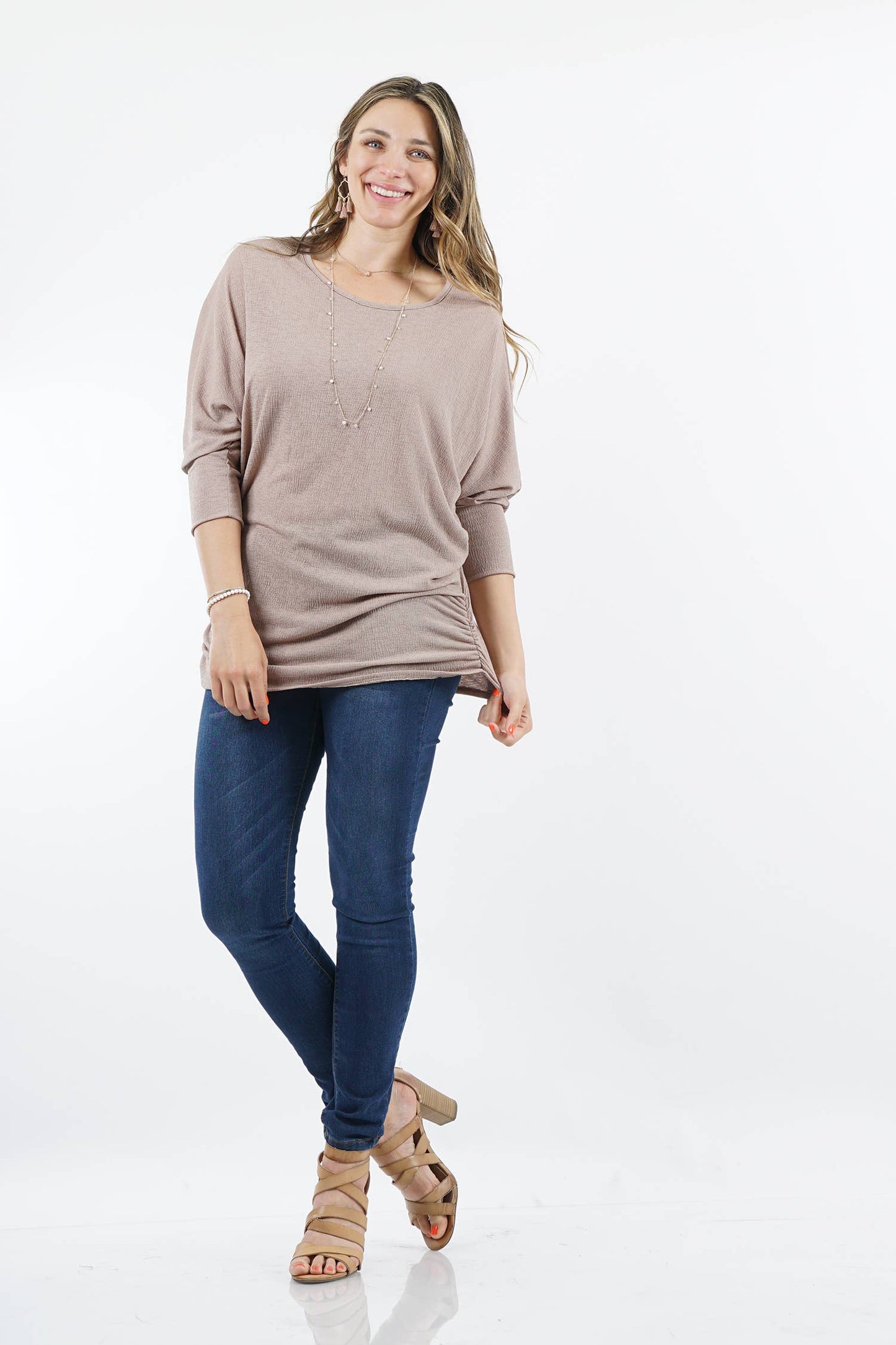 Plus Scoop Neck Dolman Top