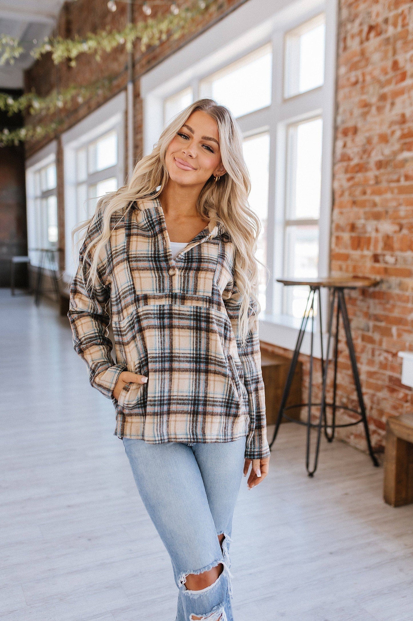 Plaid Pullover Hoodie