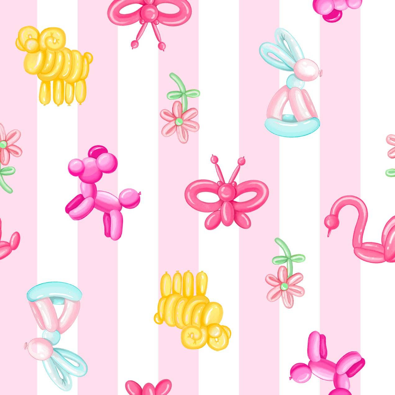 Pink Balloon Animal Organic Cotton Sleep Sack 0.5 TOG