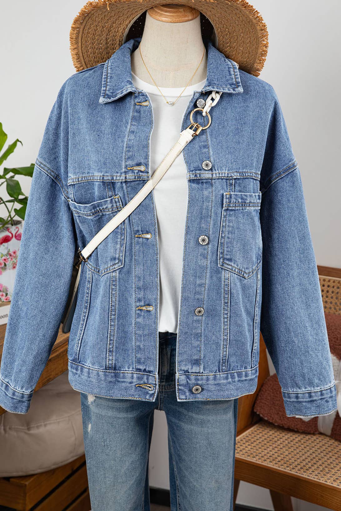 Denim retro Washed Denim Jacket
