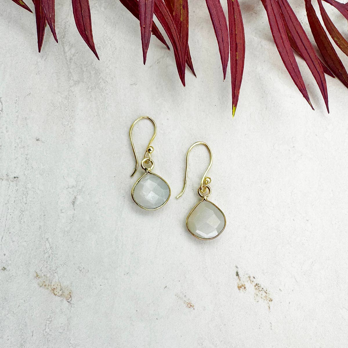 Semi-Precious Stone - Moonstone Earrings