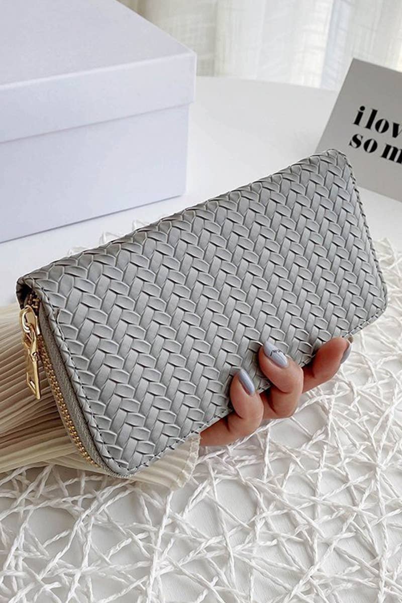 Woven Weave Long Wallet