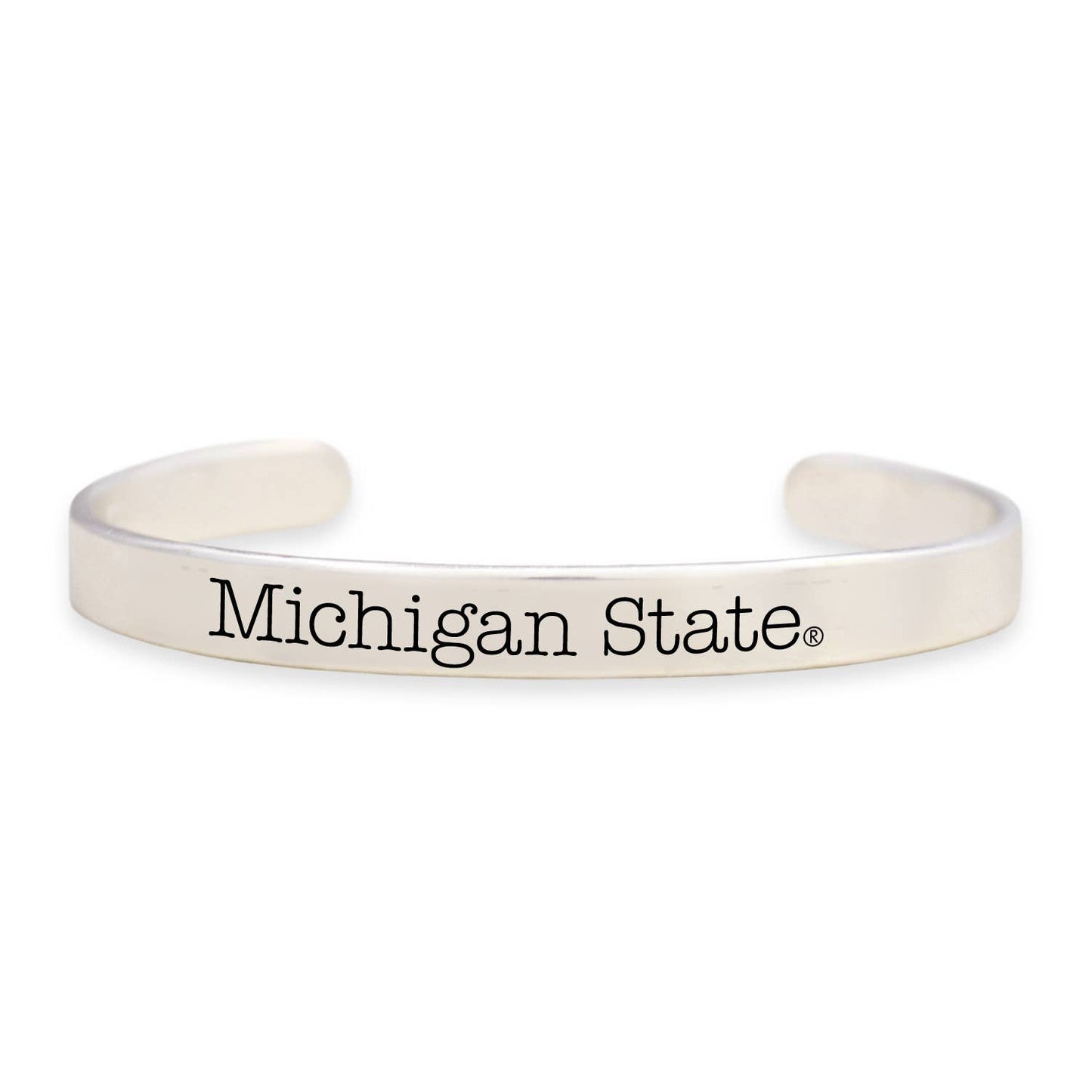 Michigan State - silver phrase cuff