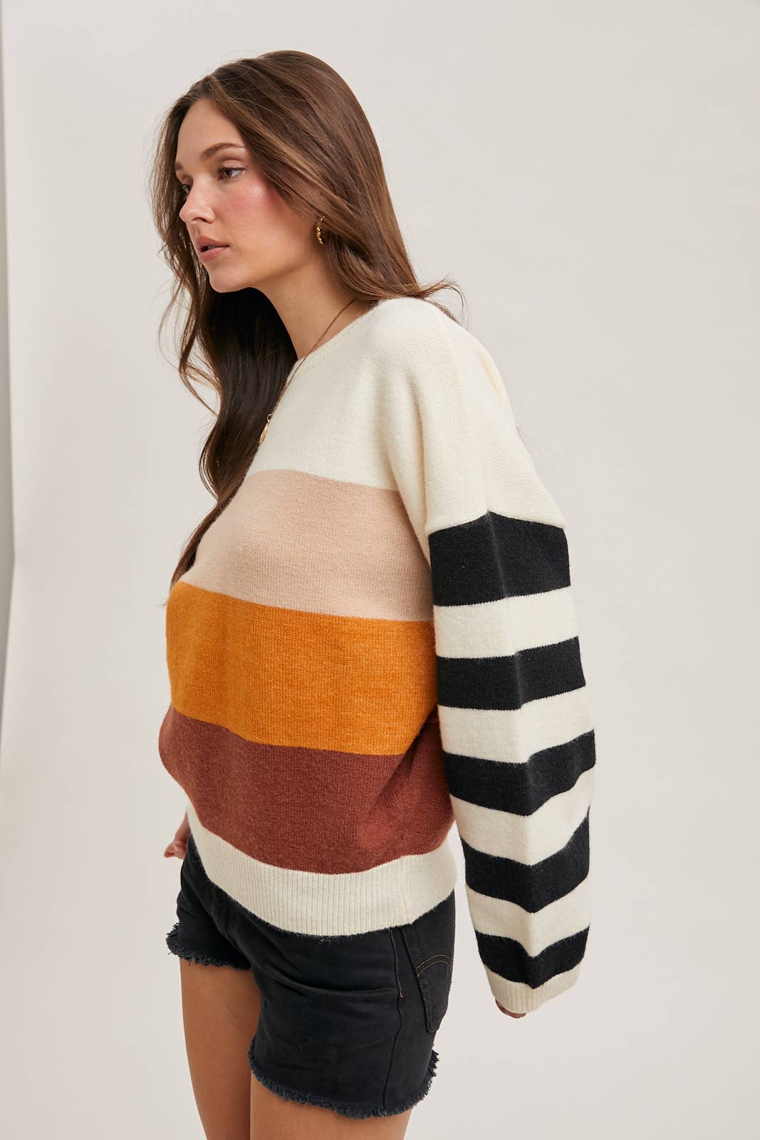 Color Block sweater pull over