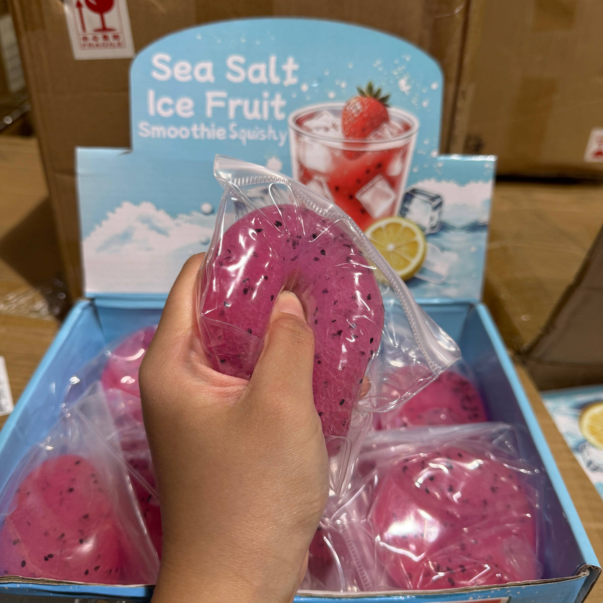 Dragon Fruit Icy Slushy Ball Squishy