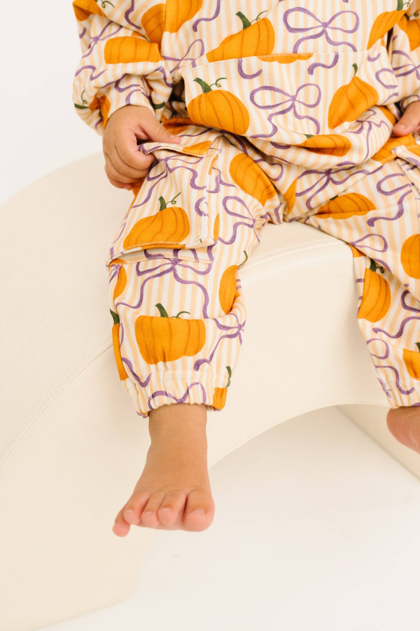Pumpkin & Bows Cargo Hoodie Set