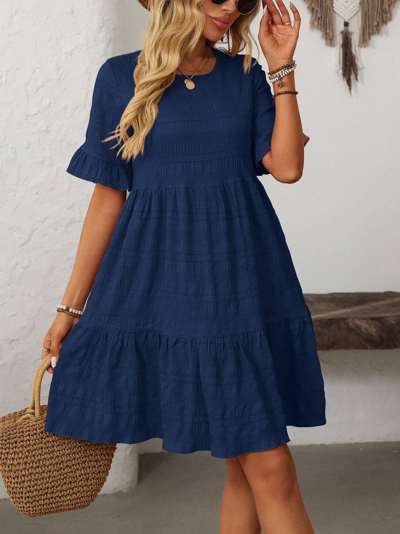 Ruffle Tiered Flowy Dress