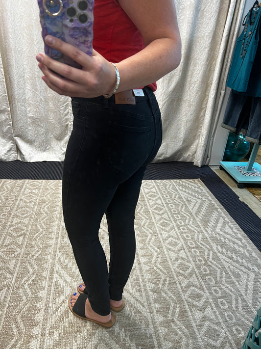 Eva - Judy Blue High waist black pull-on skinny jeans