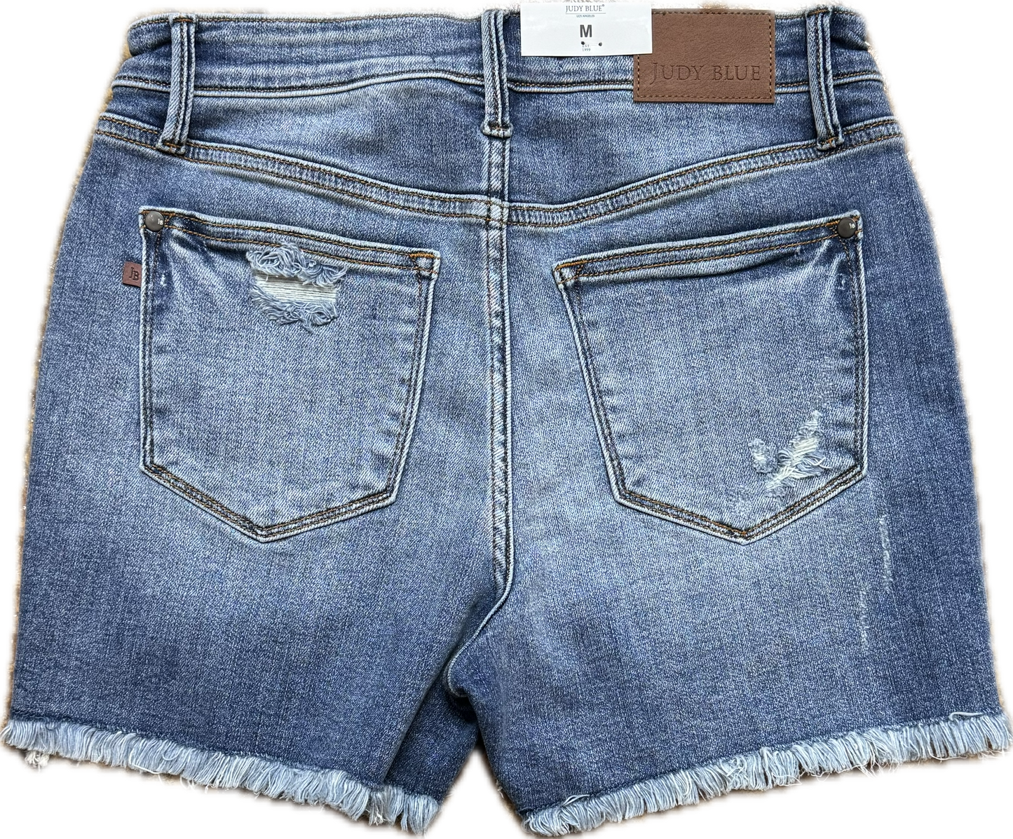 Nora- high rise frayed hem Judy Blue shorts