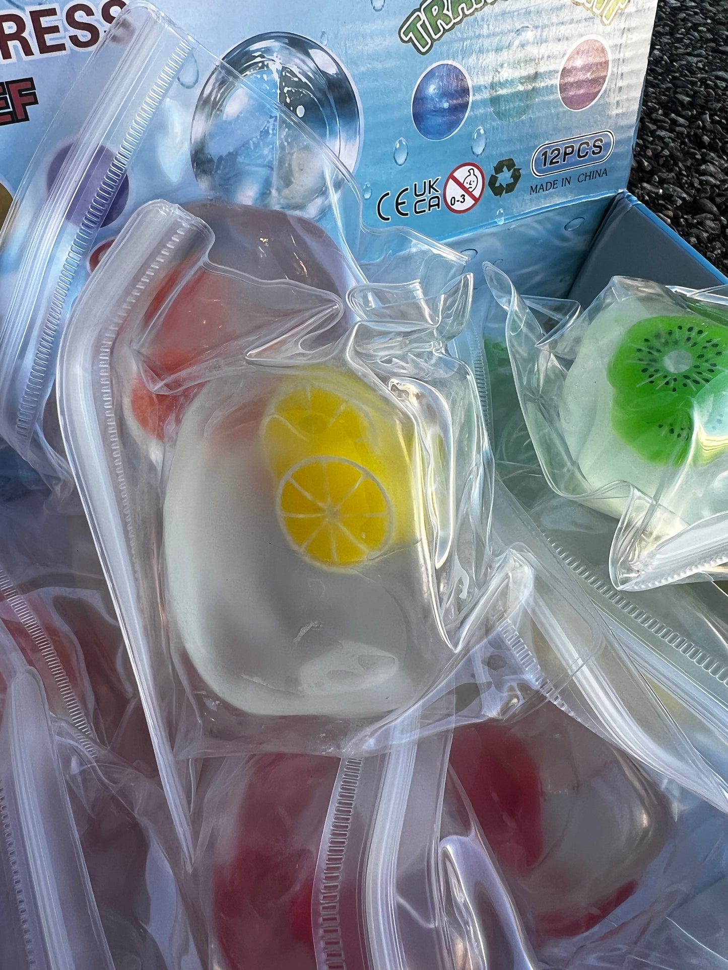 Coconut oil fruit squishy ball