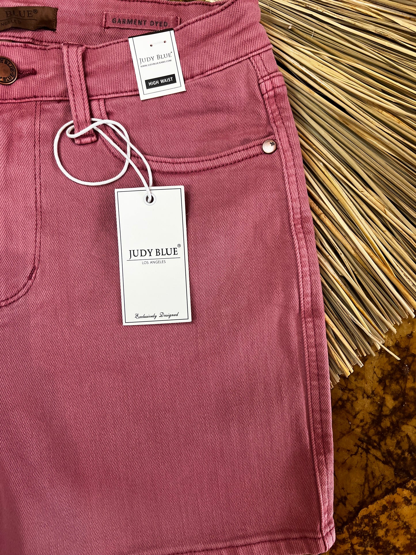 Rose- Judy Blue rose shorts