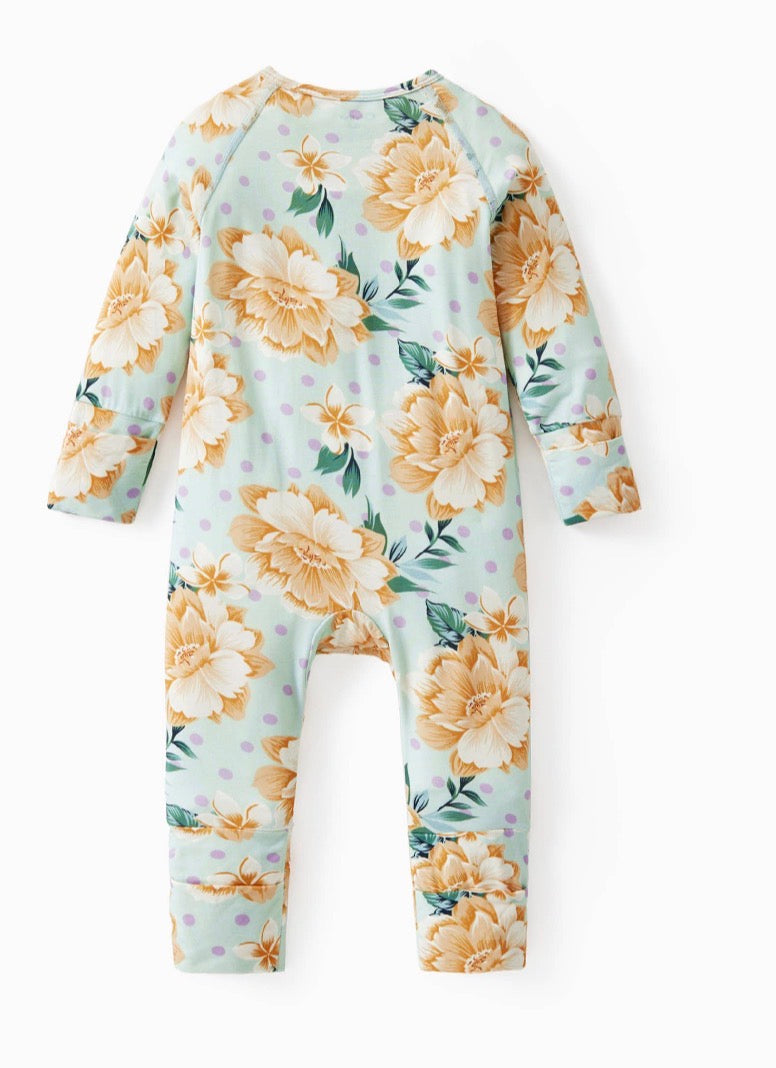 Soft floral bamboo romper