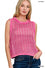 Fuchsia crochet sweater vest