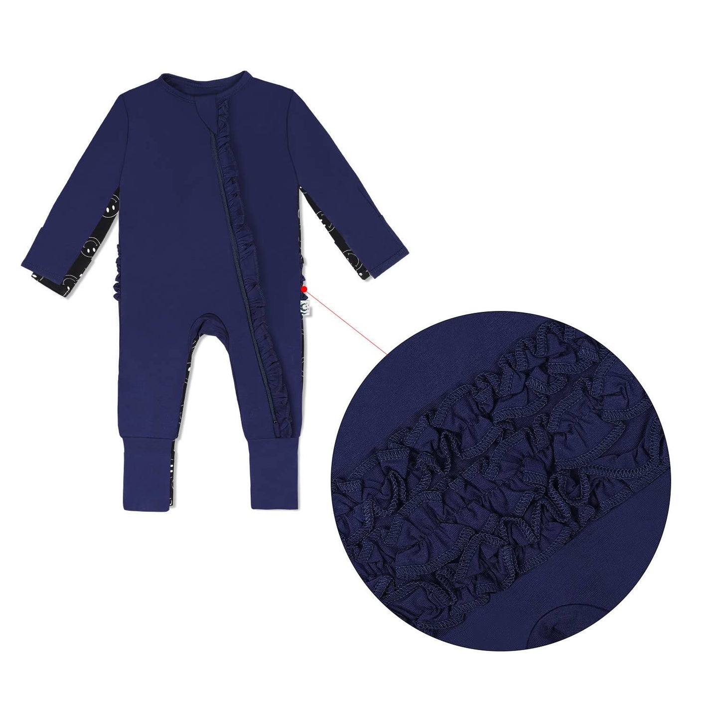 Midnight - Ruffle Bamboo Sleeper