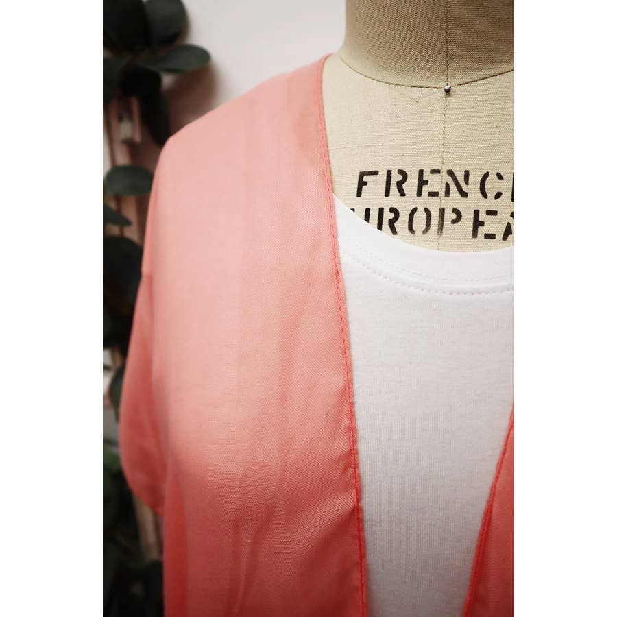 Solid Tassel Mid length Kimono