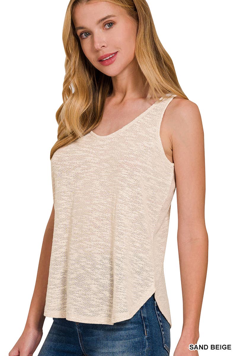 Double Scoop Neck Tank Top