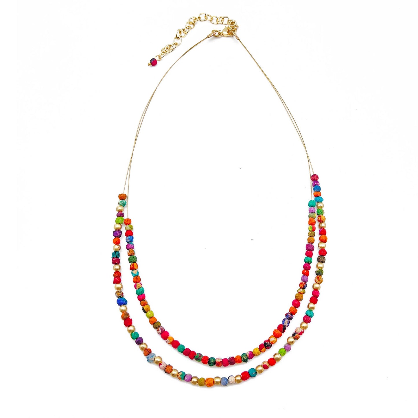 Aasha Dainty Wire Beaded Necklace