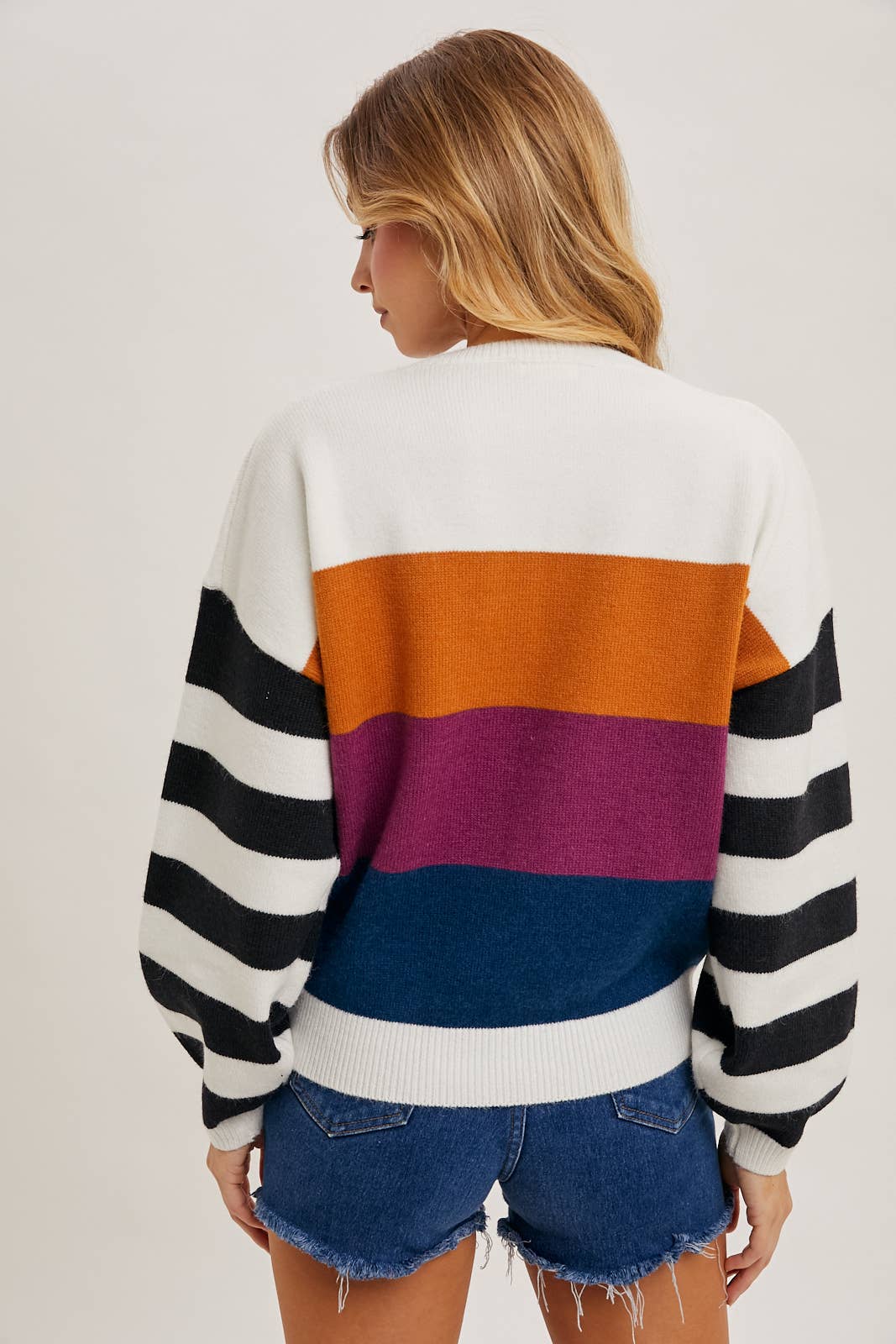 Color Block sweater pull over