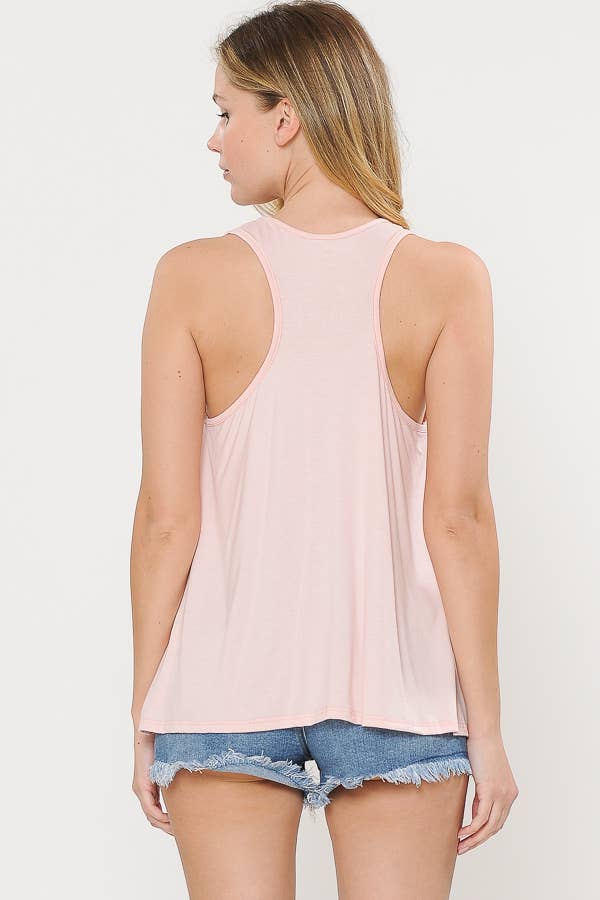 Lavender racer back tank top