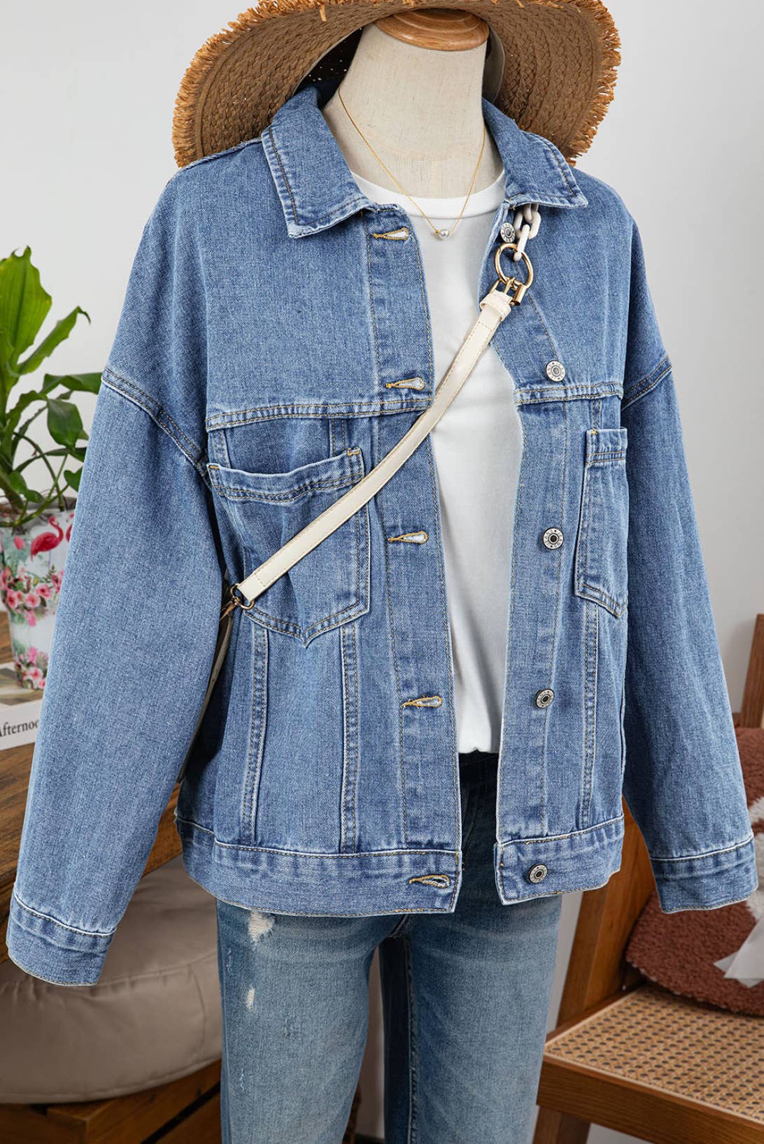 Denim retro Washed Denim Jacket
