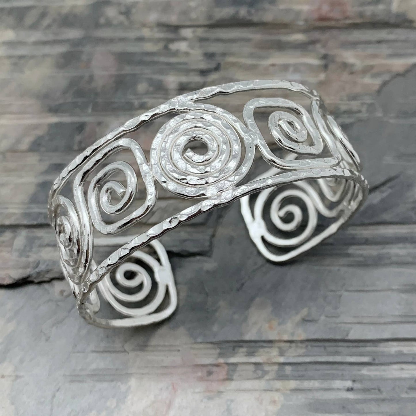 Thin Mixed Spirals cuff