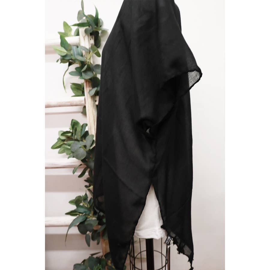 Solid Tassel Mid length Kimono