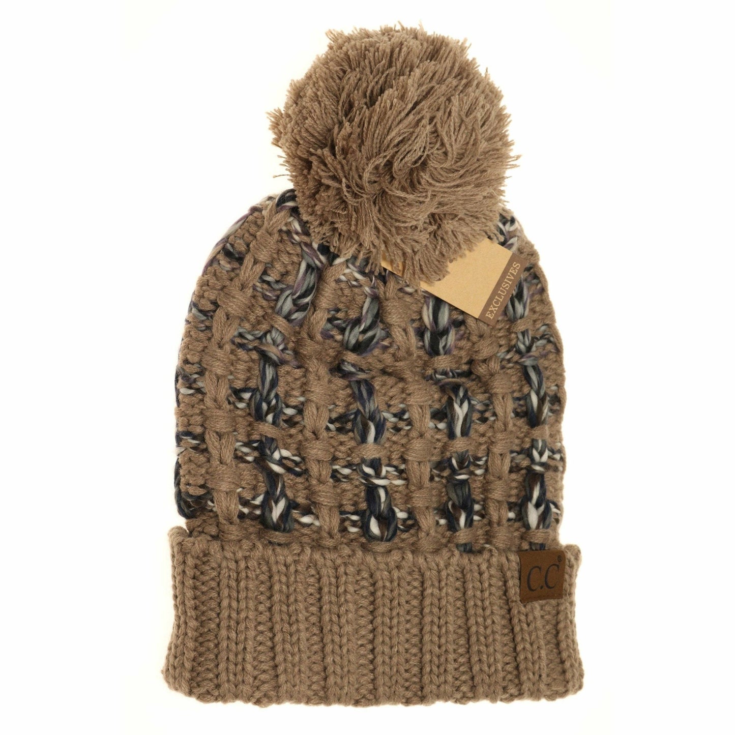 Ombre Double Slipstitch Pom Beanie