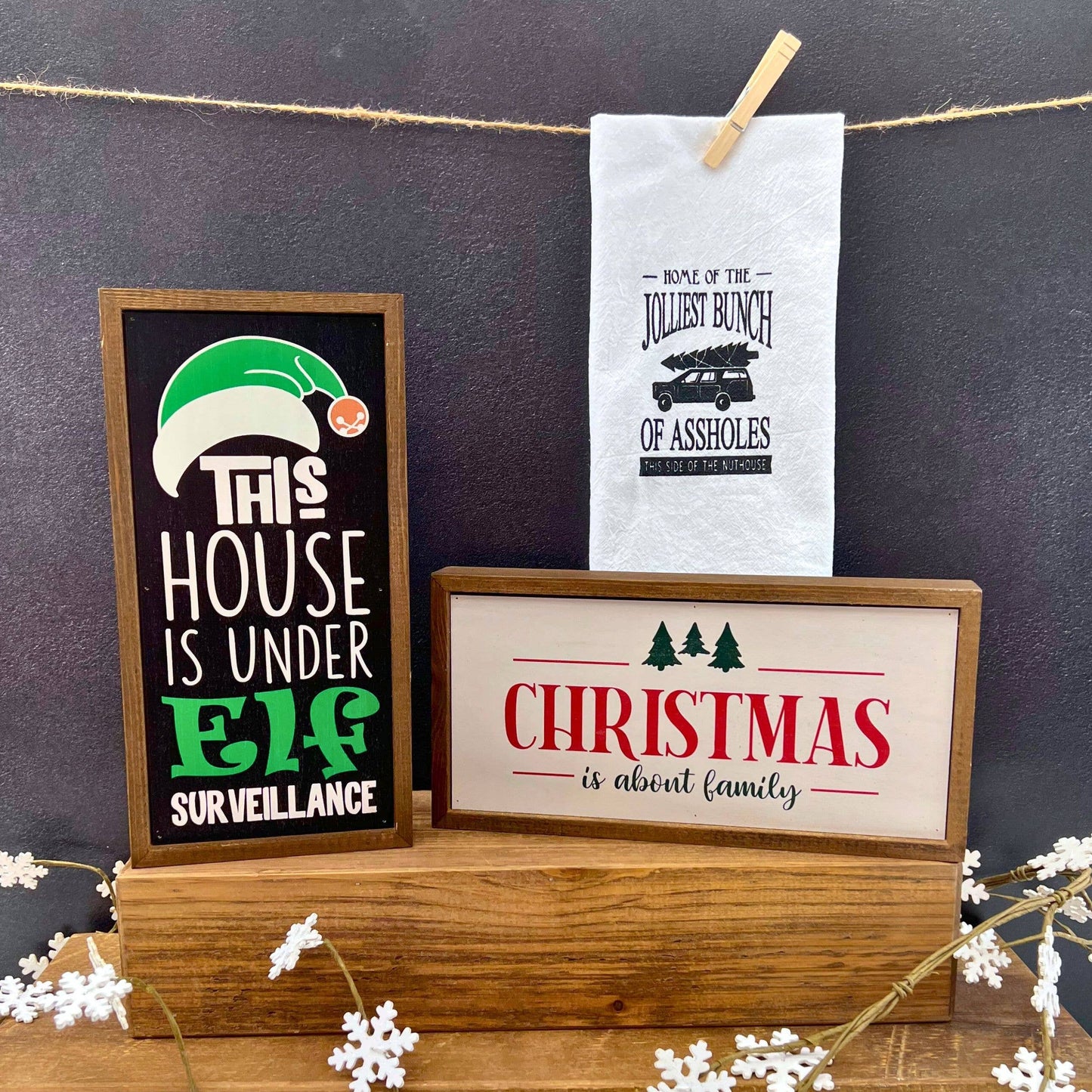 12X6 Elf Surveillance Holiday Sign
