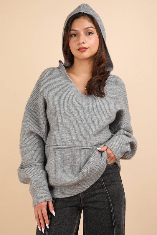 Cozy Oversized Knit hooded Sweater