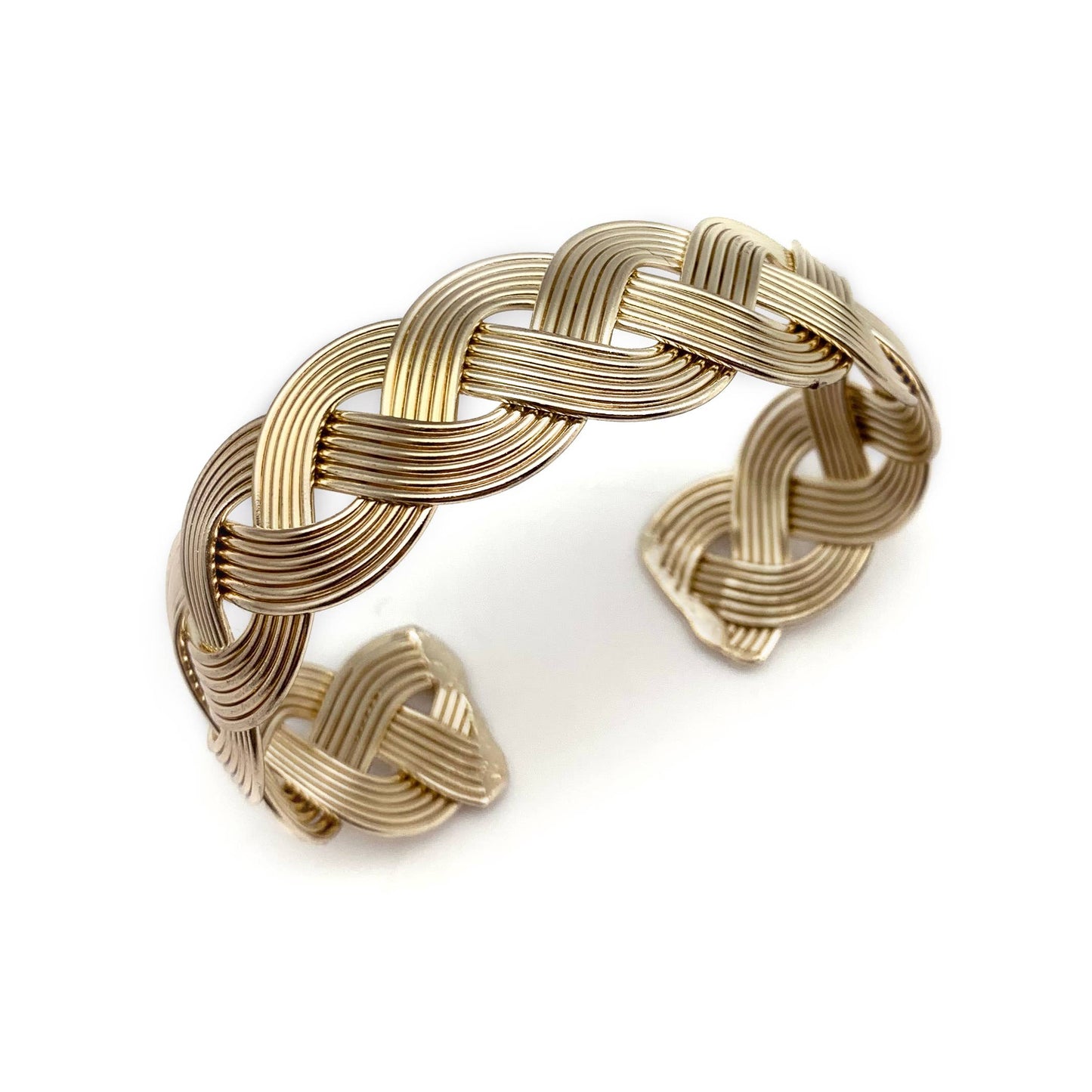Loose Wide Braid cuff bracelet