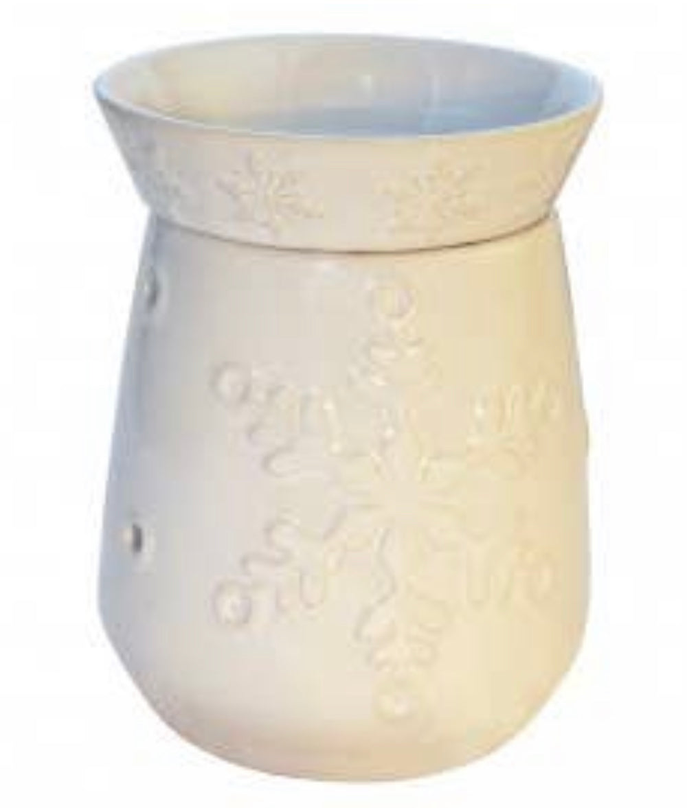 Tabletop snowflake wax warmer