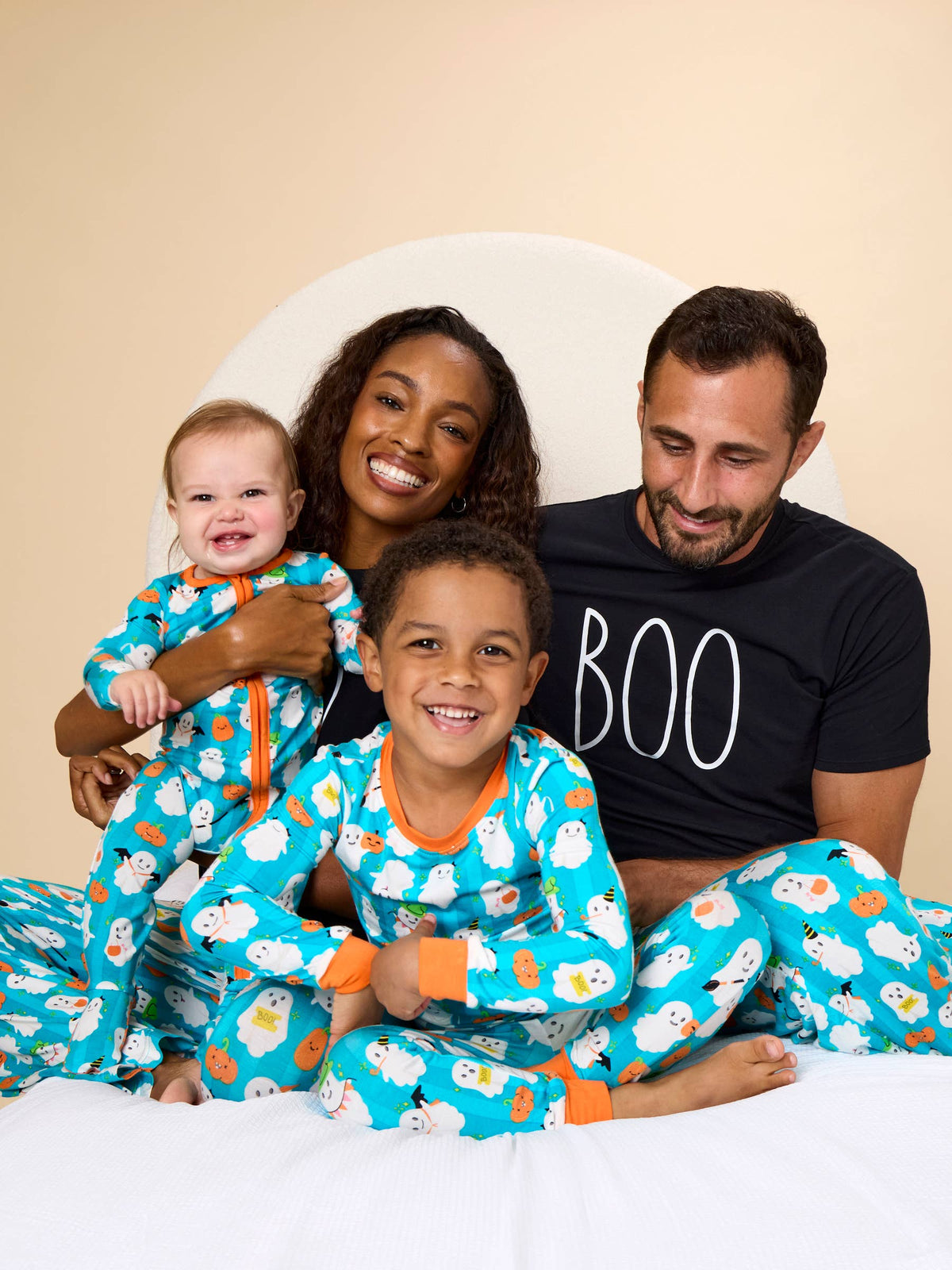 Kids Bamboo Viscose Halloween Boo Bash Long Sleeve Pajama Set