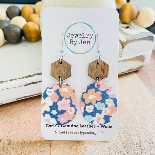 Walnut & Wallflowers Earrings