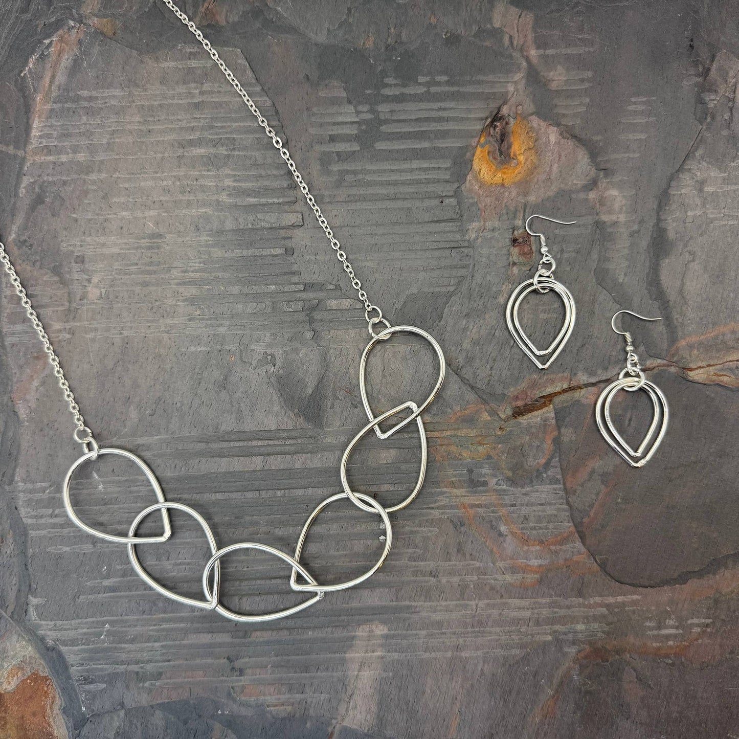 Infinity Loops Silver Earrings