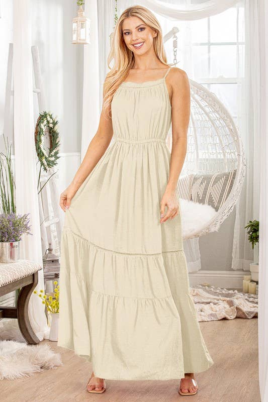 Cream maxi dress