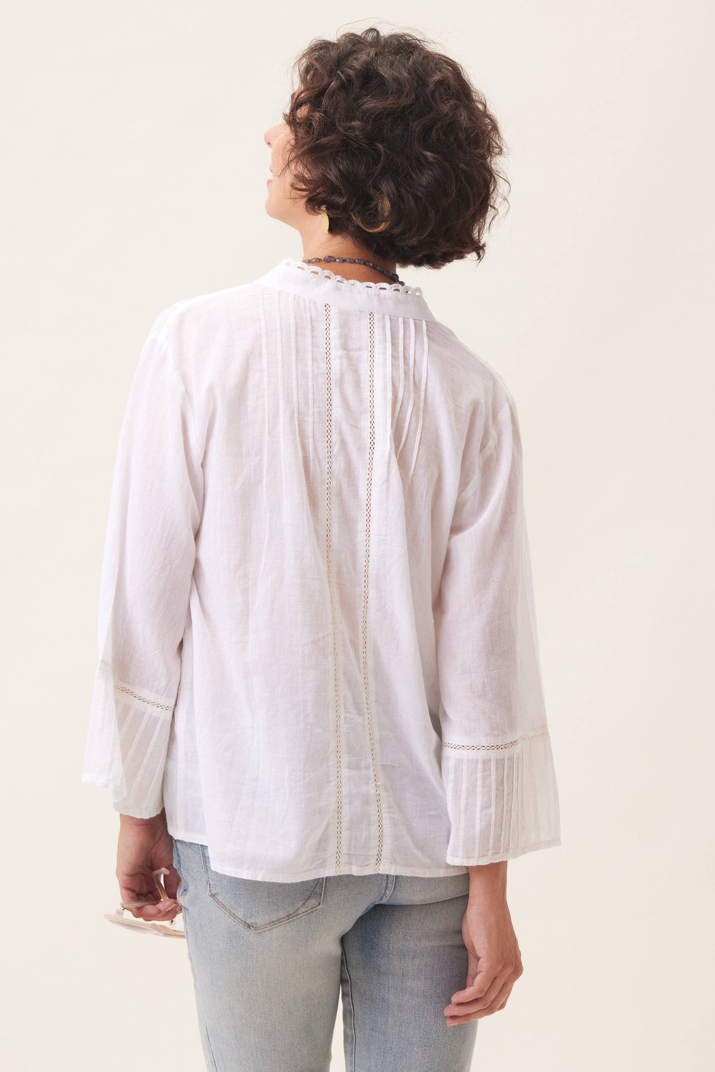 Lightweight White Cotton Blouse