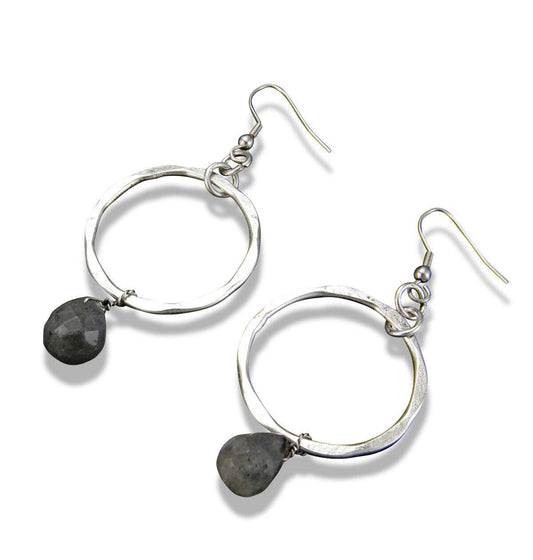 Banjara Labradorite Hoop Earrings