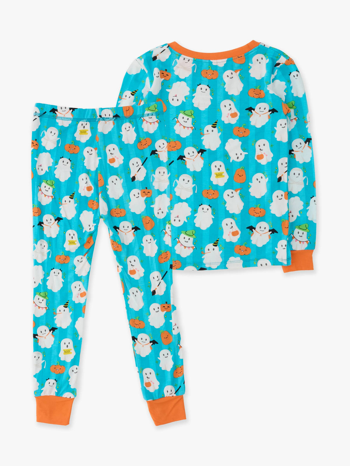 Kids Bamboo Viscose Halloween Boo Bash Long Sleeve Pajama Set