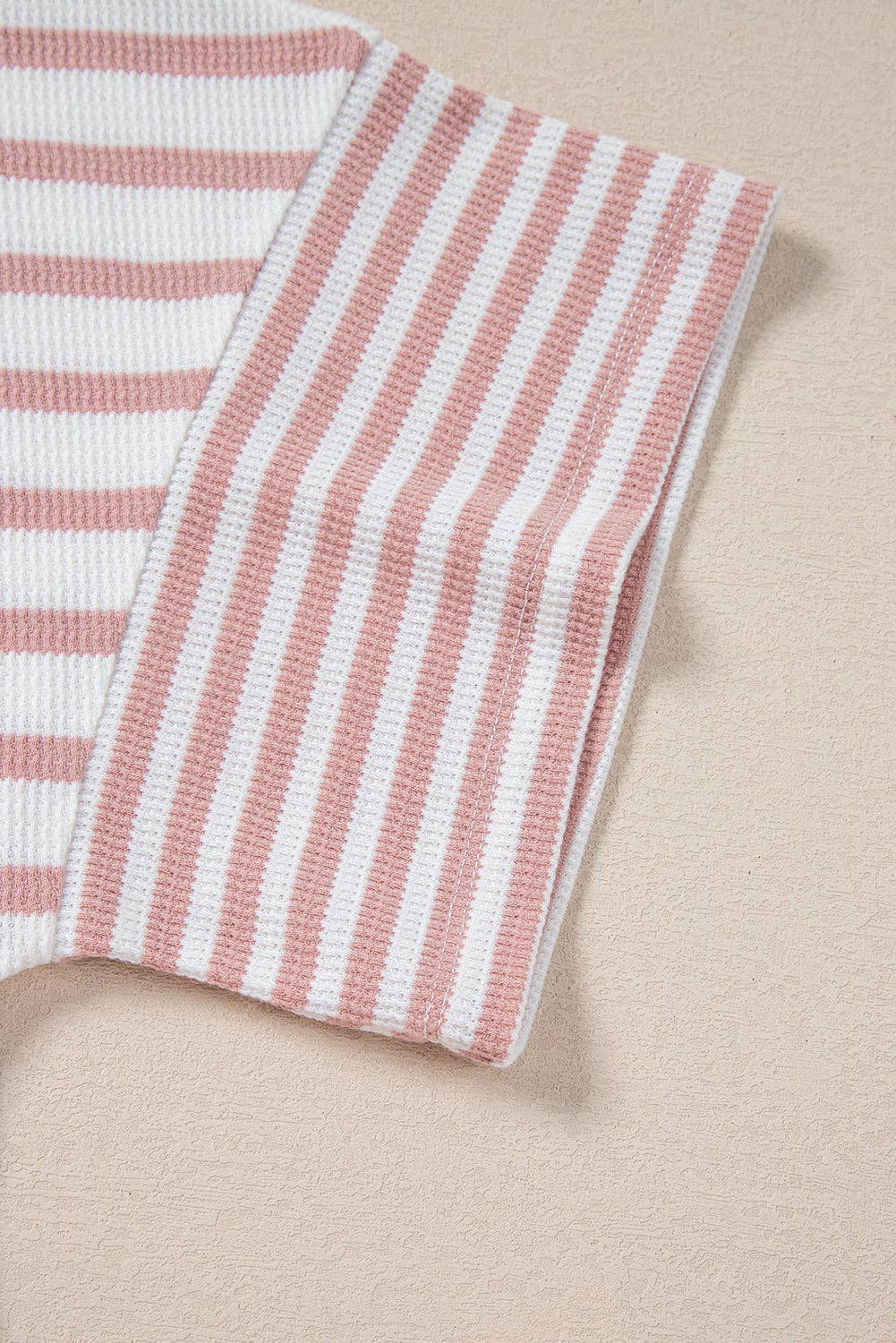 Pink Striped Plus Size Pocket Top